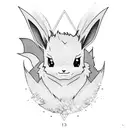 eevee evolution tattoo design idea