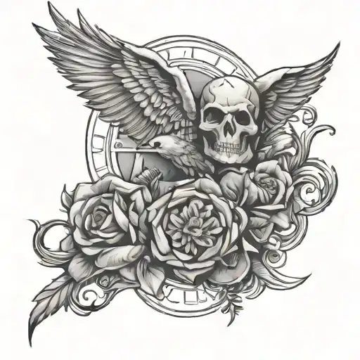 survival and freedom   tattoo design idea