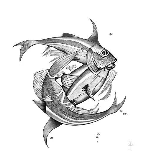 Pisces Gemini tattoo design idea