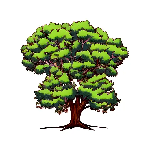 oakland tree tattoo design idea