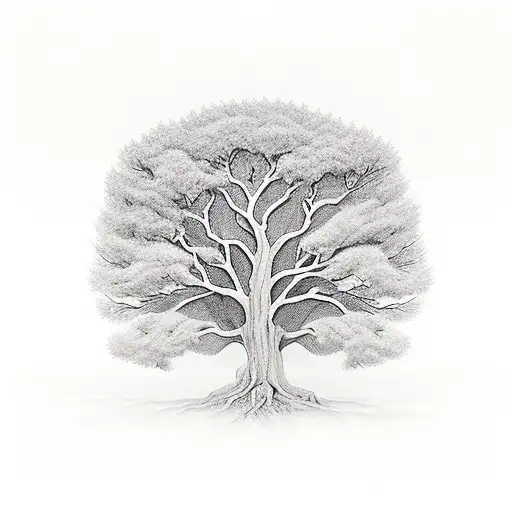 oakland tree tattoo design idea