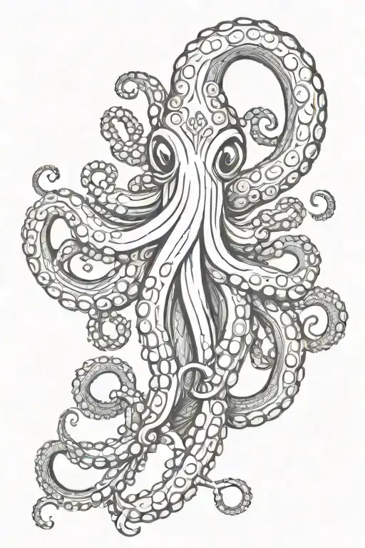 Viking-style octopus tentacles. tattoo design idea