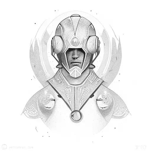 man in the arena tattoo design idea