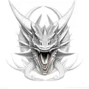 dragón en la clavícula  tattoo design idea