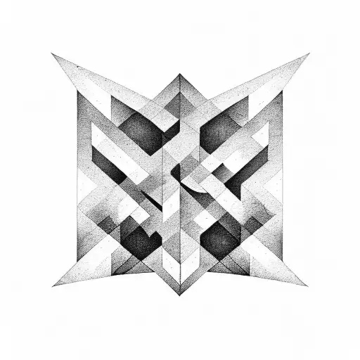 simple negative space cross cover up modern simple geometric  tattoo design idea