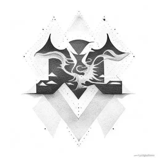 negative space cross cover up tattoo design idea
