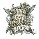 dad memorial tattoo design idea