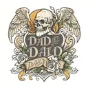 dad memorial tattoo design idea