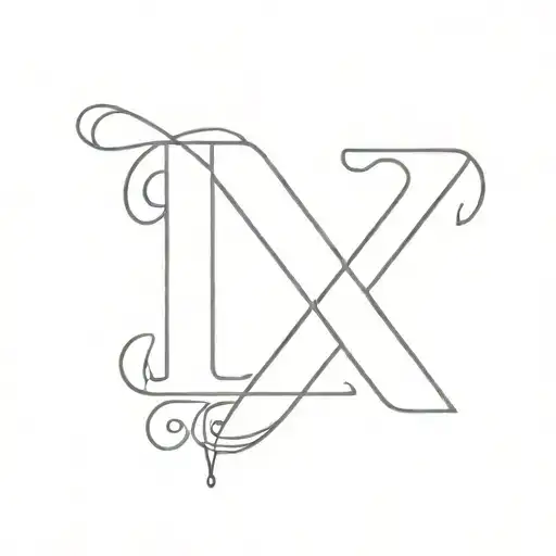 Letters N R G S tattoo design idea