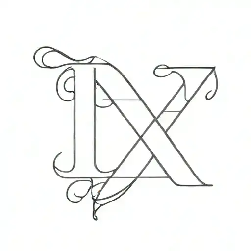 Letters N R G S tattoo design idea