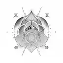 Cosmic balance tattoo design idea