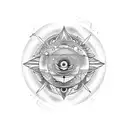 Cosmic balance tattoo design idea