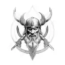 viking Odin  tattoo design idea