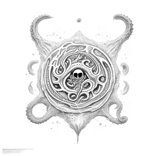 azathoth hp lovecraftian  tattoo design idea