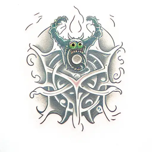  hp lovecraft monsters tattoo design idea