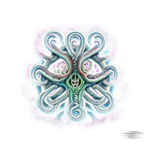 azathoth hp lovecraftian  tattoo design idea