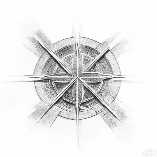 Christian Cross in tribal style  tattoo design idea
