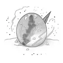 small line work bottle with storm inside tattoo design idea