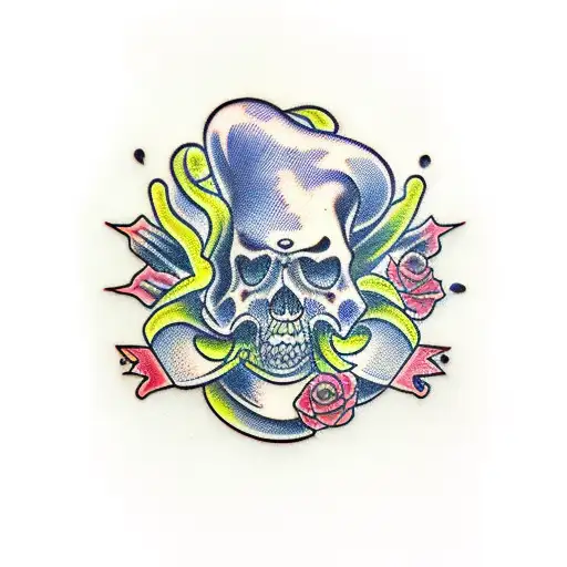 black dice tattoo design idea