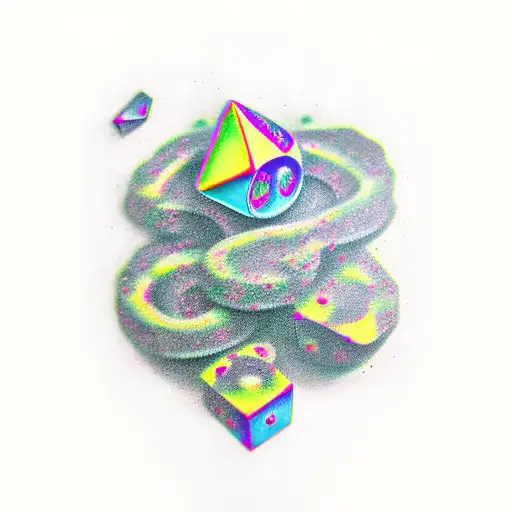 black dice tattoo design idea