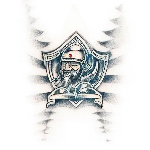 Viking lines tattoo design idea