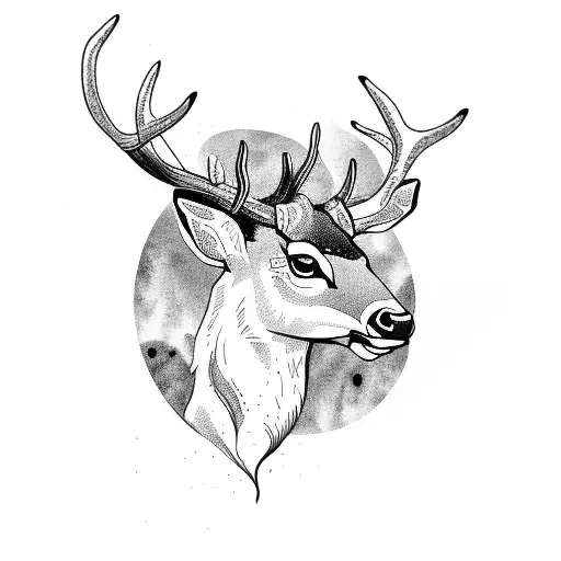 Cartoon deer head mascot Royalty Free Vector Image