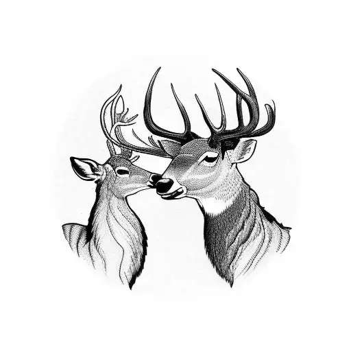 The word Family, With Tribal Design around it, And Deer Incorporated in some way tattoo design idea
