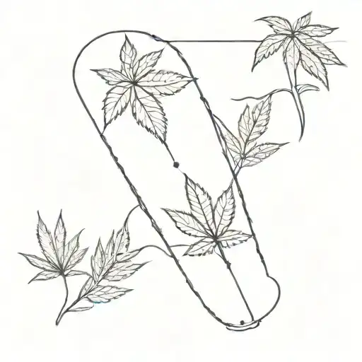 ignorance is bliss on forearm with Aries symbol cannabis leaves  tattoo design idea