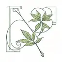 ignorance is bliss on forearm with Aries symbol cannabis leaves  tattoo design idea