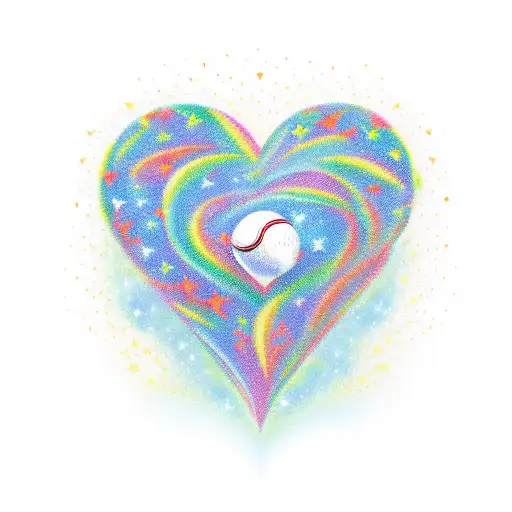 heart, stars, a gay pride, couple, gay feather, Pisces sign, tennis ball, baseball   tattoo design idea