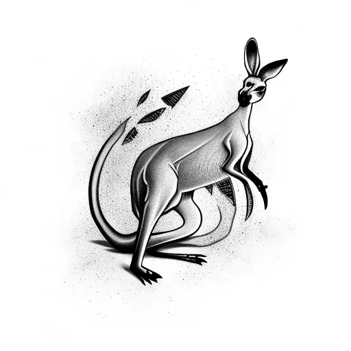 kangaroo tattoo design idea