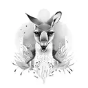 kangaroo tattoo design idea