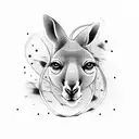 kangaroo tattoo design idea