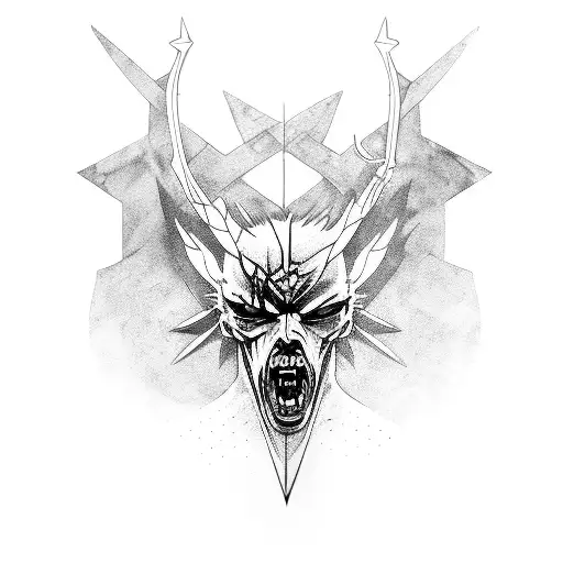 Witcher fiend tattoo design idea