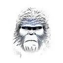 Bigfoot waterskiing  tattoo design idea