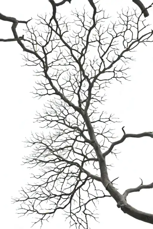 leafless tree branches stretching towards the sky tattoo design idea