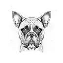 dog boxer  tattoo design idea