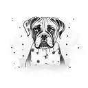 dog boxer  tattoo design idea