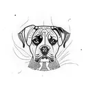 dog boxer  tattoo design idea