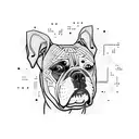 dog boxer  tattoo design idea