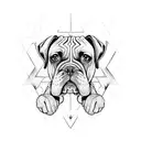 dog boxer  tattoo design idea