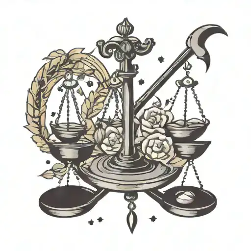 2003 year with a libra zodiac sign minimalist tattoo tattoo design idea