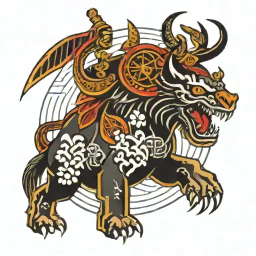 Tengri creation myth tattoo design idea