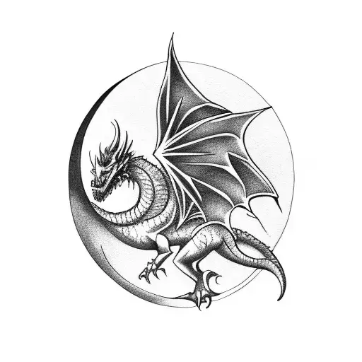 A simple flying dragon Art Print by pASob | Society6