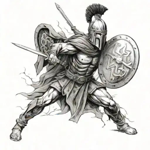 This is sparta soldier tattoo design idea