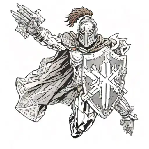 Spartan hero academia holding shield, casino,  tattoo design idea