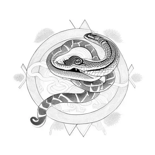 kekule, snake eating his tail tattoo design idea