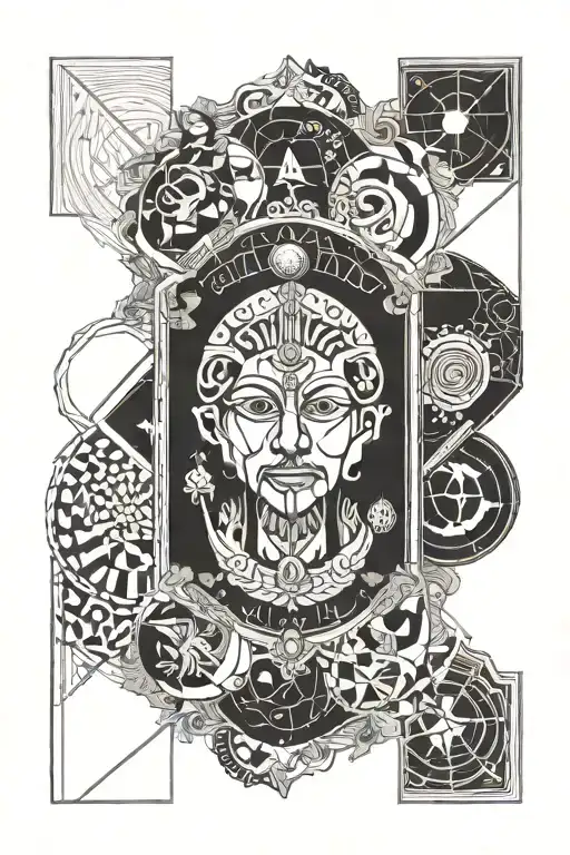 money god family patience  tattoo design idea