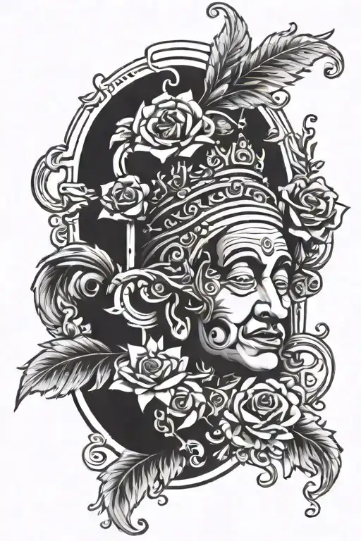 money god family patience  tattoo design idea
