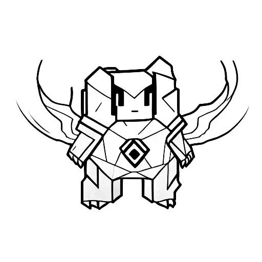 binärcode, Pokémon, Minecraft, Mana and health potion,  tattoo design idea